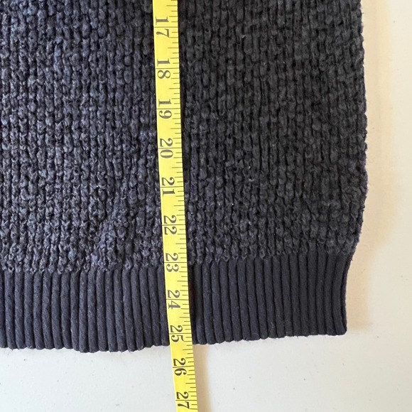 Free People Women's XS Chunky Knit Cowl Neck Pullover Sweater Black - Picture 7 of 8